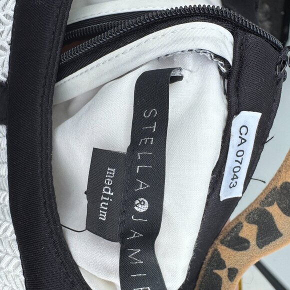 Stella & Jamie White Black Textured Knit Dress - Size Medium - Picture 3 of 3